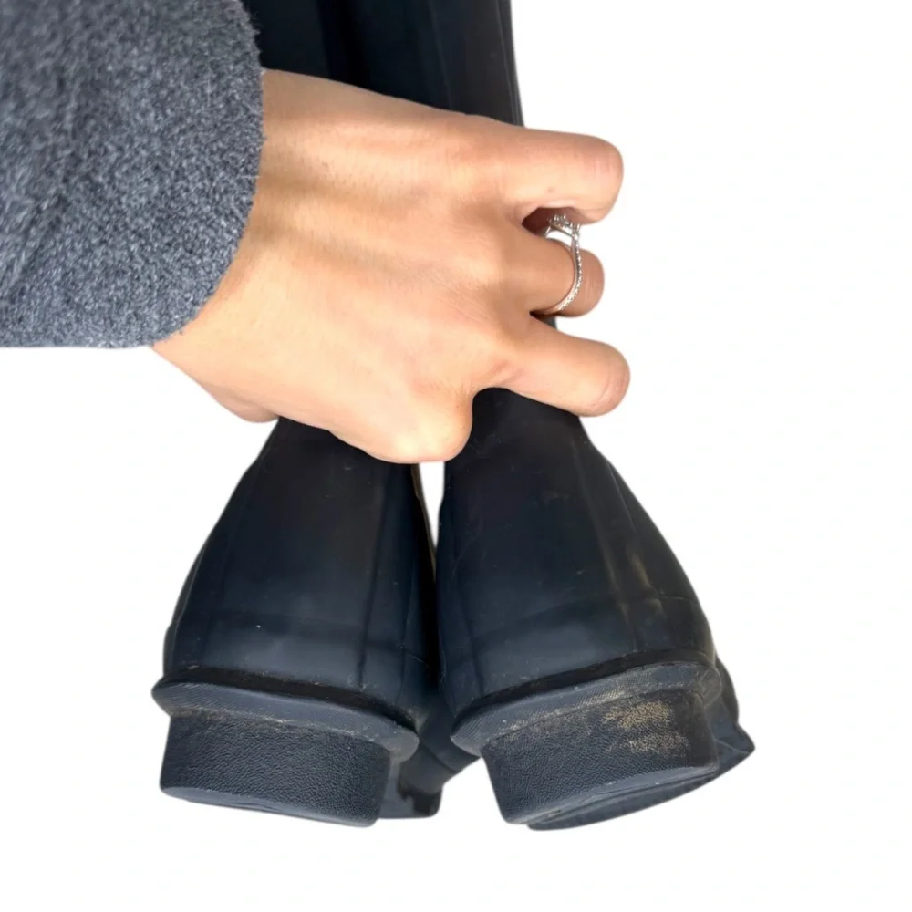 Women's Original Tall Rain Boots Navy Blue Rubber Waterproof Wellies size 7M/8F - Picture 6 of 15